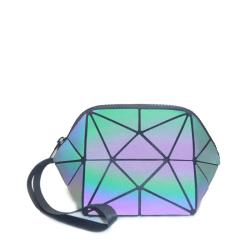 LOVEVOOK Fashion geometric small wallet PU material geometric luminous hand bag purse