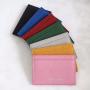 Genuine Leather Women Slim Custom Logo RFID Blocking Minimalist Ladies Credit Name Card Holder Id Business Cardholder Wallet