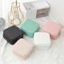SN045 Custom Logo Printed Small Travel Jewelry Box Popular Gift Leather Ring Earring Necklace Boxes Creative Storage Case