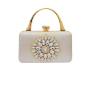 Wholesale New Fashion Pu Leather Ladies Crystal Metal Handbags Clutch Evening Party Bag Women Evening Bags