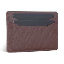 Custom logo Credit Card Holder Leather Minimalist Card Case Front Pocket Wallet for Men