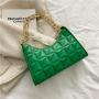 Hot Sale Pu Leather Womens Handbags Shoulder Bags Summer 2024 New Chain Small Square Bag Handheld One Shoulder Underarm Bag
