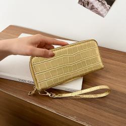 Pu Trend Stone Pattern Women's Purse 2023 Long Zipper Clutch Bag Fashion Coin Purse Hot-Selling High Quality Wallet