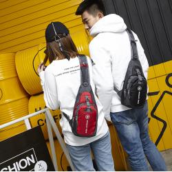 Wholesale Ladies Single Shoulder Backpack Multifunction Tactical Waterproof Nylon Crossbody Chest Bag Men