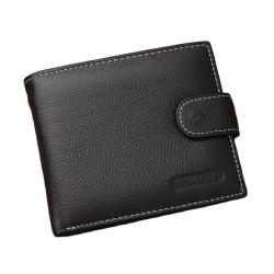 Wallets For Men  Genuine Cow Leather Short Zipper Hasp Male Purse Coin Pocket Card Holder Vintage Men Wallets