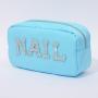 Stock S M L XL Size DIY Patches Logo Personalized Portable Cosmetic Bag Travel Toiletry Bag Gift Makeup Bag Organizer