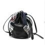Wholesale Hot Sell Classic PU Leather Drawstring Bucket Straddling Women's Bags Fashion Ladies Bucket Bags