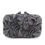 Gold Flower luxury evening bling purses handbag plant crystal clutch rhinestone handmade women diamond bag for lady