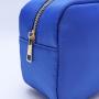 Keymay New Color Royal Blue Nylon Cosmetic Bag Wholesale Chenille Letter Patch Bridesmaids Gift Bag Travel Toiletry Nylon Pouch