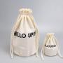 Custom Digital Color Printing Cotton Linen Dust Bag For Packaging Shoes Drawstring Gift Promotion Shoes Pouch