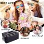 Anti-dust Luxury Handbag PU Leather Portable Makeup Box Bag Customize Label Clear With Strap For Women 2024 Ladies Cosmetic Bag