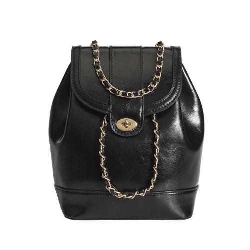South Korea'S Small Spring And Autumn Mini Fragrant Wind Chain Backpack Female Ins Student Oil Wax Leather Shoulder Bag