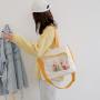 New Fashion Designer Ita Bag Pin Display Custom Ita Shoulder Bag Black with Clear Window