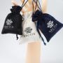 9x12 cm Custom Silver Logo Printed Velvet Gift Bag High Quality Blue Beige Black Velvet Jewelry Pouch