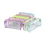 Clear Multiple Colors Women Portable Waterproof Zipper Storage Travel Pouch Organizer Bag Gift Bags Makeup Clear Cosmetic Bag