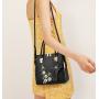 New Fashionable Embroidered Handbag Custom Woman Simple PU Leather Crossbody Bag Pure Color One-shoulder Bag With Zipper