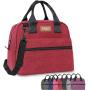Gelory Insulated Lunch Bag Box Cooler Totes Handbag With Pockets And Removable Adjustable Shoulder Strap For Man Woman Work