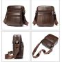 HR731 Men Bag Cow Genuine Leather Briefcase Handbag Single Shoulder Crossbody Bag Business Vertical Messenger Bag