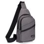 Wholesale Custom Fashion Travel Earphone Hole Anti-Theft Crossbody Bag OEM Logo Sports Chest Bag For Men