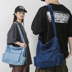 Messenger Bag Men's trendy brand simple large capacity Japanese canvas satchel casual New