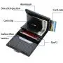 ZF232 RFID Anti-theft Brush Carbon Fiber Men Wallet Card Case Short Multifunctional Money Clip Daily Convenient