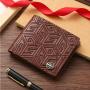 2024 Winter Korean Version Men's Soft Leather Wallet Ultra-Light Anti-Cutting Multi-Card Open New Letter Printing Wholesale
