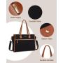 LOVEVOOK 2pcs Fashion 15.6 Inch Office Work Leather Tote Bags High Quality Business School Travel Laptop Handbag Bags for Women