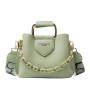 New Fashionable Woman Bag Custom Soft PU Leather Tote Square Cross Body Bag  Hand Carry Commuting Bucket Bag