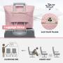 LOVEVOOK 2pcs/set Fashion Quilted Work Women Laptop Tote Bag Stylish Travel Shoulder Bags with Clutch Purse Briefcase Laptop Bag
