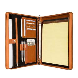 A4 letter sized papers soft good leather Portfolio Case leather Portfolio Organizer