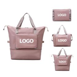 Custom Waterproof Duffle Gym Tote Bag Weekender Carry On Overnight Bags for Women with Trolley Sleeve Fold Travel Duffel Bags