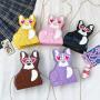 Fashion Chain Strap Shoulder Sling Bags for Women Luxury Small Phone Handbags Custom Dog Shape Crossbody Bag