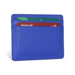Factory wholesale leather card holder mini men wallet rfid blocking leather slim card holder