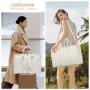LOVEVOOK wholesale custom logo 4pc Hospital Bag with Laptop Compartment Weekender gym bags for women Travel Duffel Toiletry Bags