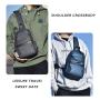 KBW158 2023 New Men Chest Bag Trendy Casual Splash-proof Multifunctional Crossbody Sport Chest Bag PU Traveling Bag