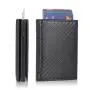 Wholesale Pu Leather Metal Business Card Holder Aluminum Leather Card Holder Wallet