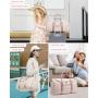 LOVEVOOK wholesale quilted carry on bags 2pc travel organizer bag set custom women travelling gym weekender luggage travel bag