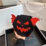 Custom Pumpkin Little Devil Cute Decorative Women's Bag Portable Zipper Shoulder Niche Design Plus Logo Tote Bag