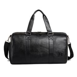 High Quality Custom Private Label Leather Travel Bag Men valise de voyage Duffel Handbag with Shoe Compartment