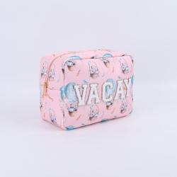 New Style Fashion Cute Korea Girls Makeup Bag Organizer Custom Designer Travel Portable Nylon Waterproof Zipper Cosmetics Bag