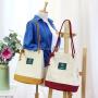 New Fashion Handled Canvas Tote Bucket Drawstring Handbag Messenger Shoulder Sling Bag Women