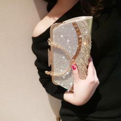 ZR627 Women's Dinner Bag Luxury Diamond Wedding Square Chain Shoulder Fashion Rhinestone Handbag Shiny Evening Clutch Bags Party