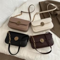 Best selling wholesale shoulder bag women new solid color fashionable crossbody bag ladies chain custom handbag small square bag
