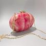 Bulk Wholesale Oval Acrylic Fashion Crossbody Shoulder Bag Pink Evening Clutch Bag Acrylic Purse Handbags Woman