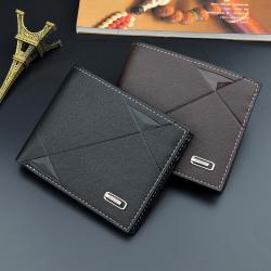 ZR086 New Men's Wallet Short Multi-card Fashionable Casual Young Thin Three-fold Horizontal Soft Wallet