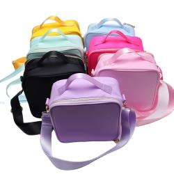 Waterproof Nylon Lunch Box Picnic Food Carry Bag Oil Proof Lunch Bag Handle Adjustable Strap Kids School Cooler Lunch Hand Bags