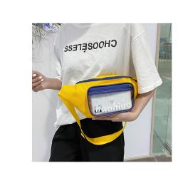 Hot Sale Polyester PVC Messenger Shoulder Bag Unisex Tide Transparent Jelly Chest Waist Bag