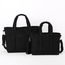 Cheap Wholesale Eco Durable Multicolored Vintage Messenger Women Custom Logo Thickening Ladies Fashion Teddy Plush Tote Bag