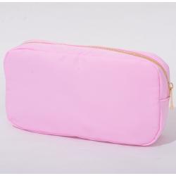 Wholesale RTS Chenille Patch Makeup Bags Large Capacity Nylon Pouches Zip Candy Love Valentine Custom Women Cosmetic Bag