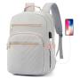 Custom Large Capacity Simple Casual Versatile Daily Travel Work Daypack Women's Casual School Knapsack Quilted Backpack